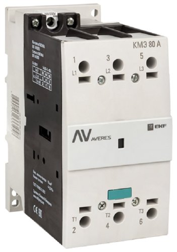 Контактор EKF Averes КМЭ 3п 3НО 80А 400В тип АС3  картинка